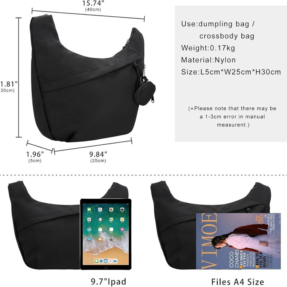 Multi-Functional Lightweight Shoulder Bag - Zippe… - image 3